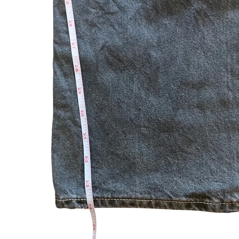 True Religion Ricky Relaxed Straight Jeans Black Compass Trail Applied TR Men 33